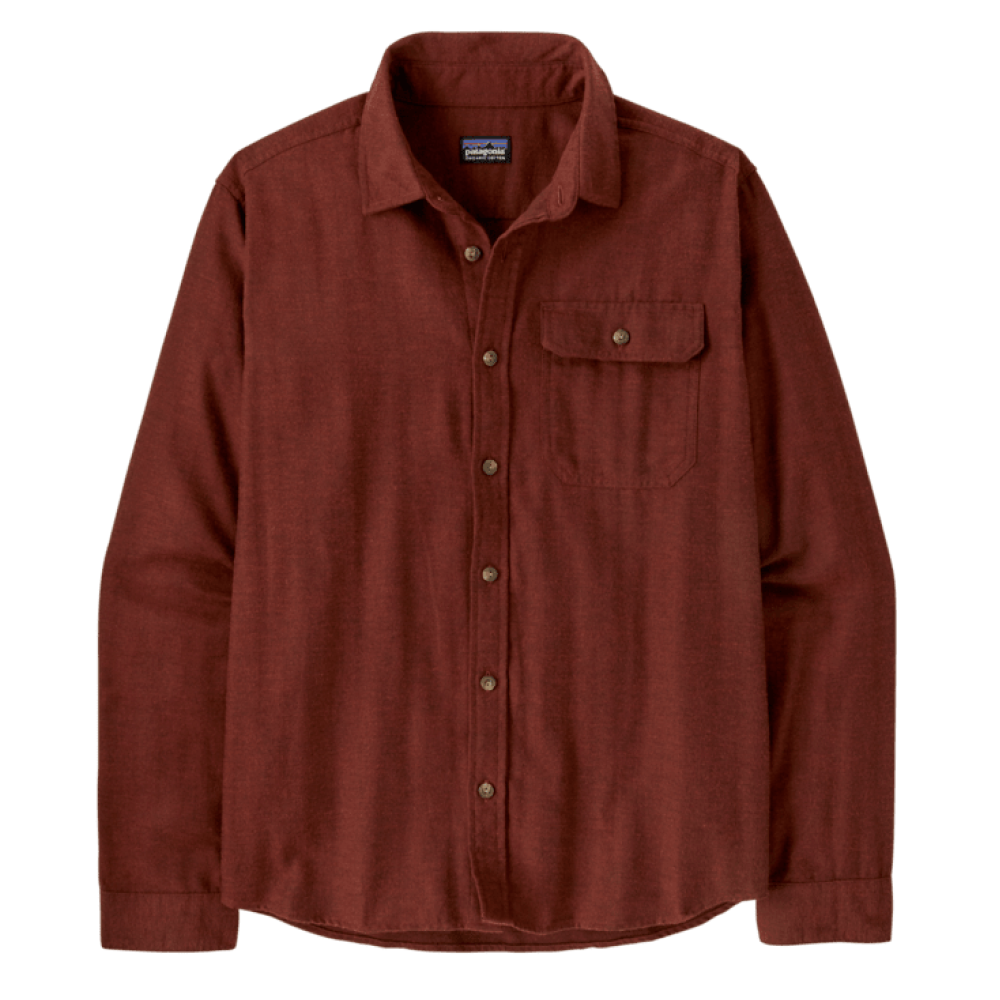 Patagonia M's L/S Lw Fjord Flannel Shirt Mirror Weave: Rusty Red