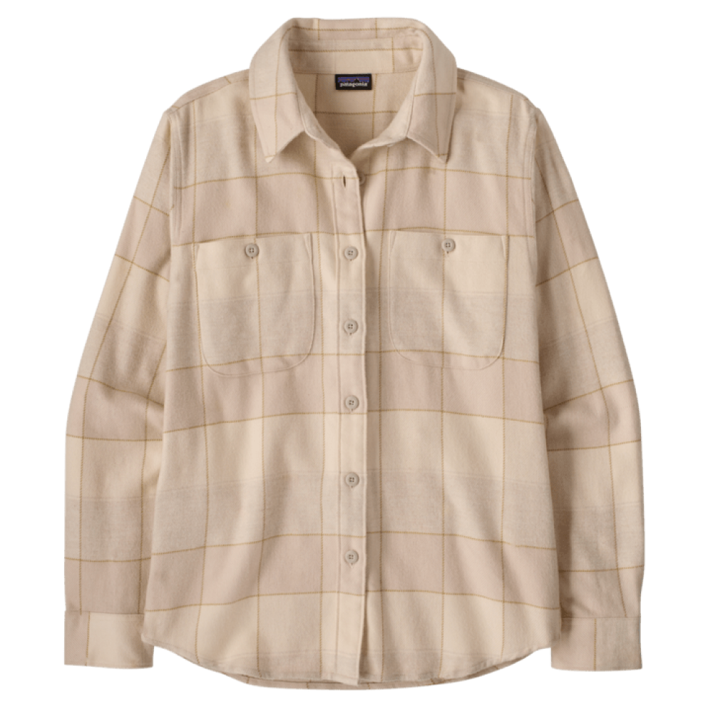 Patagonia W's Fjord Flannel Shirt Snow Owl: Rutabaga White