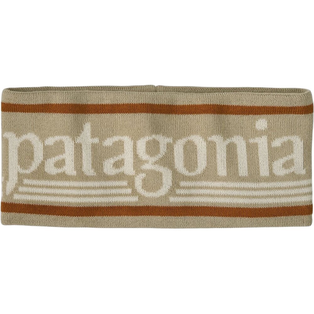 Patagonia Powder Town Headband Hut Tripper Logo: Weathered Stone