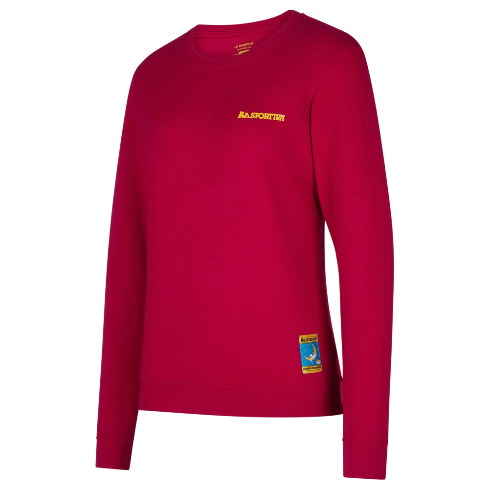 La Sportiva Climbing On The Moon Sweatshirt W Fucsia/Giallo