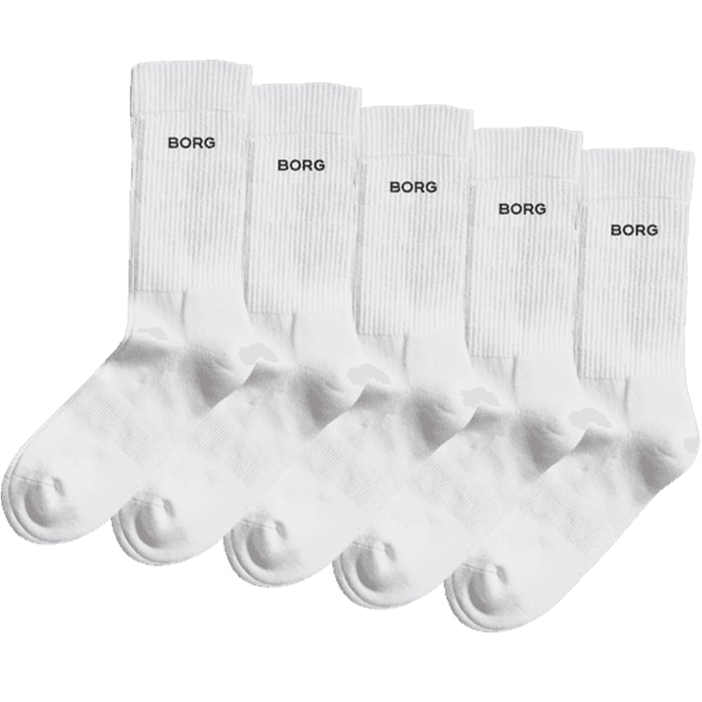 Björn Borg Essential Crew Sock 5P White