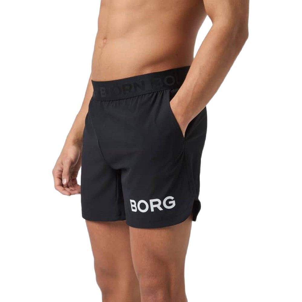 Björn Borg Borg 6" Shorts Black White Logo