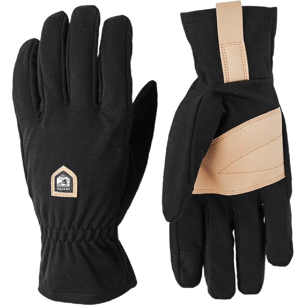 Hestra Windwool Merino Liner - 5 Finger Black