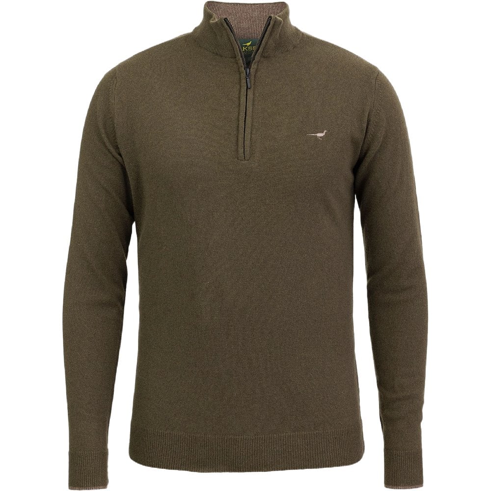Laksen Brompton Zip Neck Olive