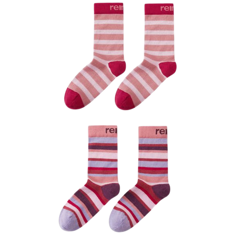 Reima Parit Striped Socks Rose Blush