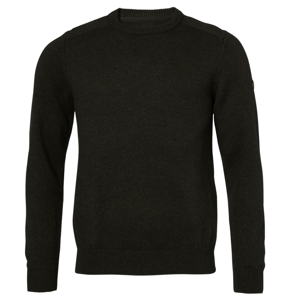 Chevalier Milford O-Neck Wool Pullover Men Dark Green