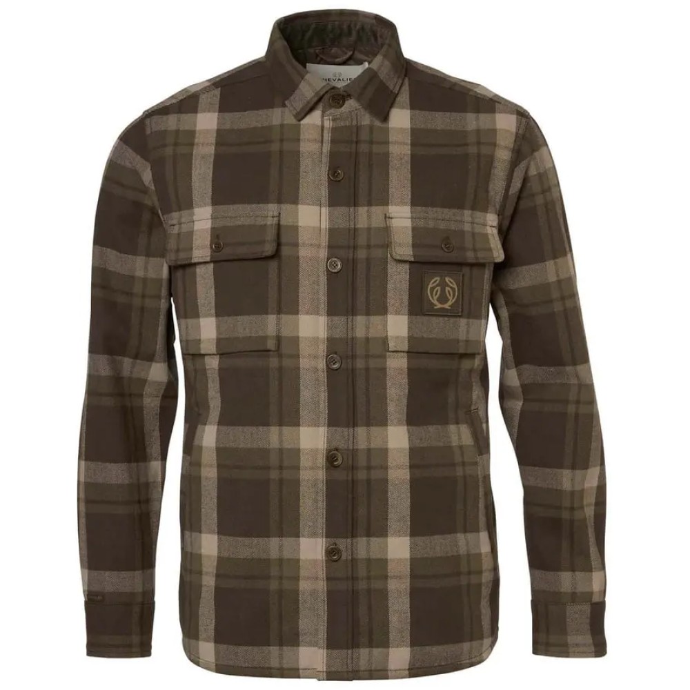 Chevalier Axe Overshirt Men Timber Brown Checked