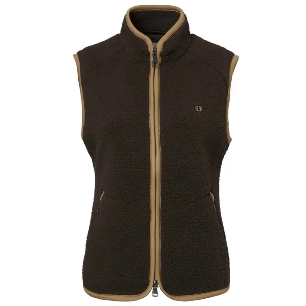 Chevalier Pax Light Pile Vest Women Leather Brown