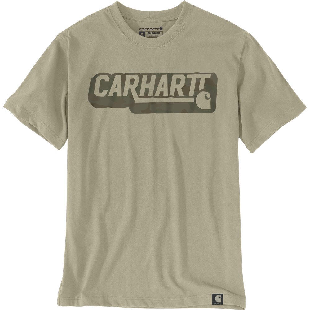 Carhartt Workwear Irvine Relaxed Camo Logo T-Shirt Faded Fatigue