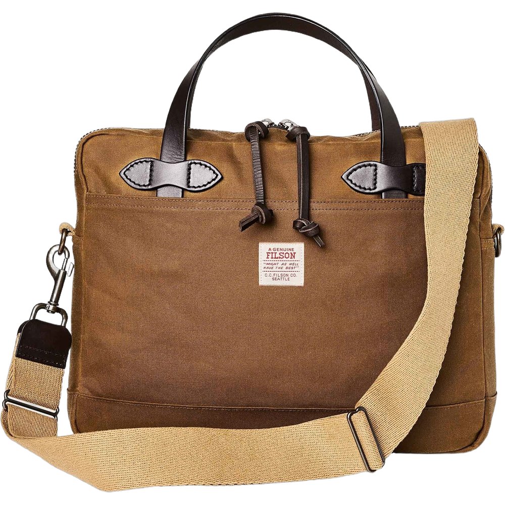 Filson Tin Cloth Compact Briefcase Dark Tan