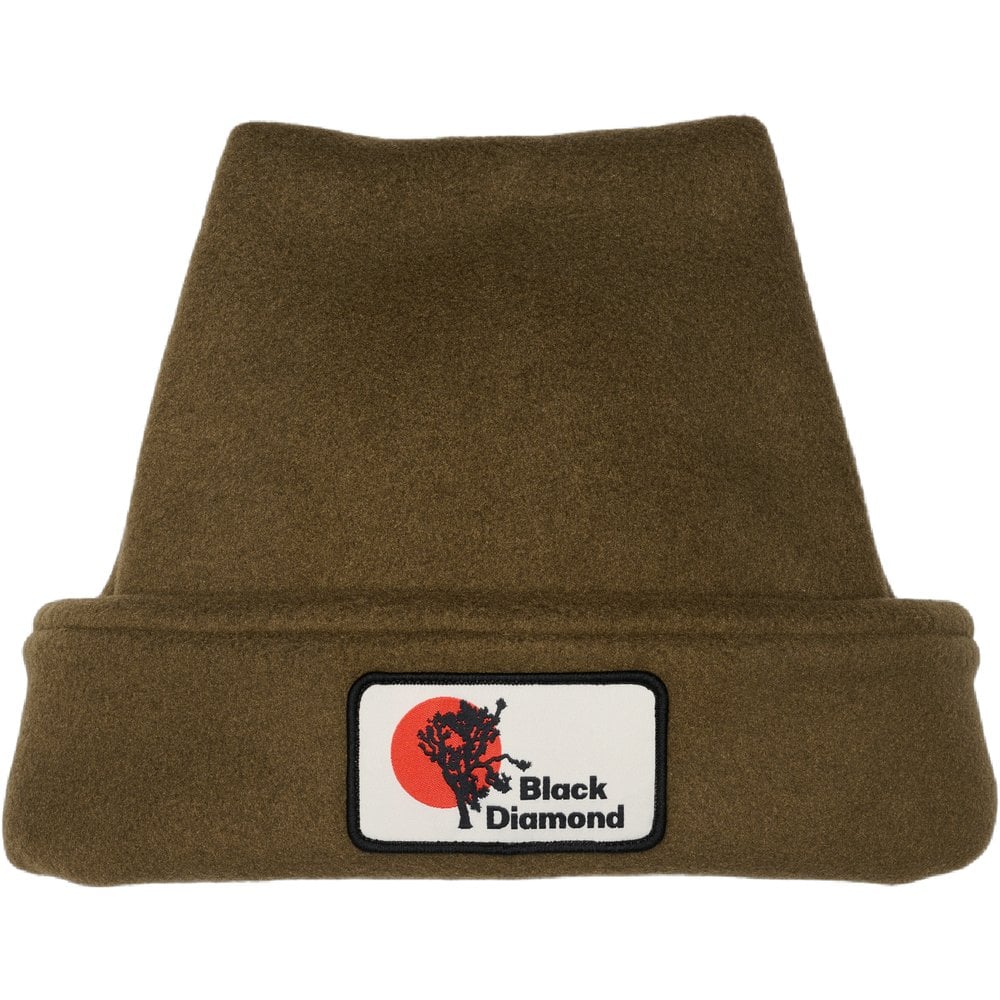 Black Diamond Pointed Fleece Beanie Dark Moss