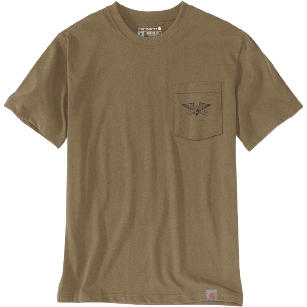 Carhartt Workwear Irvine Relaxed Hardwork Eagle T-Shirt Night Fatigue Heather