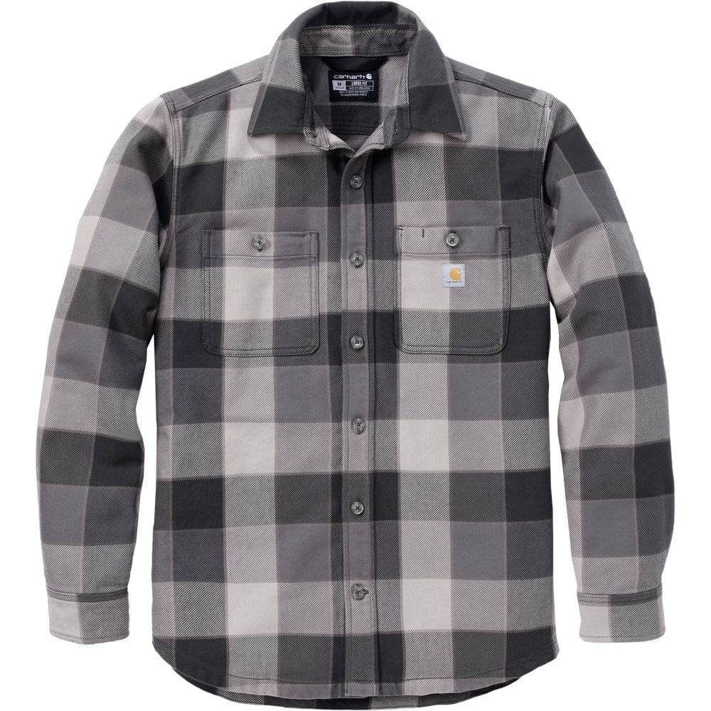 Carhartt Workwear Everett Loose Ls Plaid Shirt Mud Gray