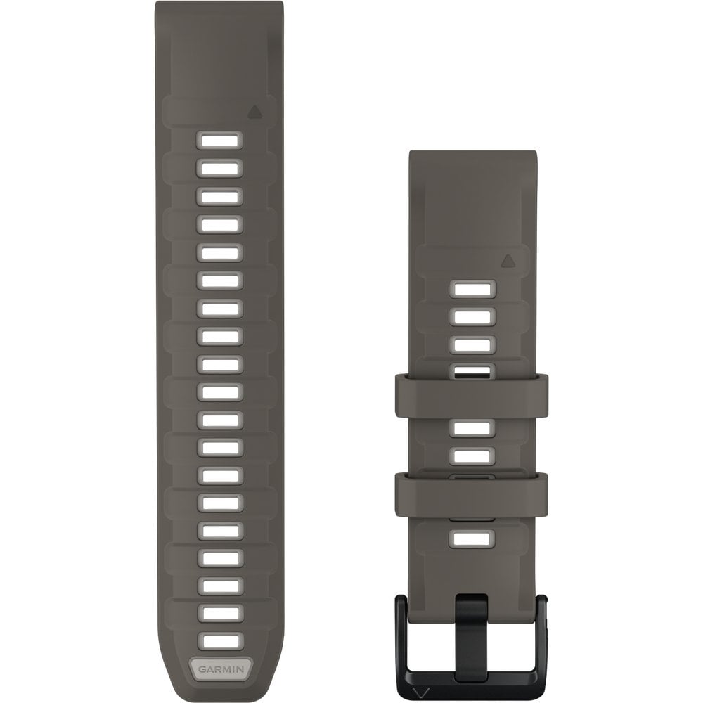 Garmin Quickfit 22 Watch Band Pebble Gray/Silver Gray Silicone