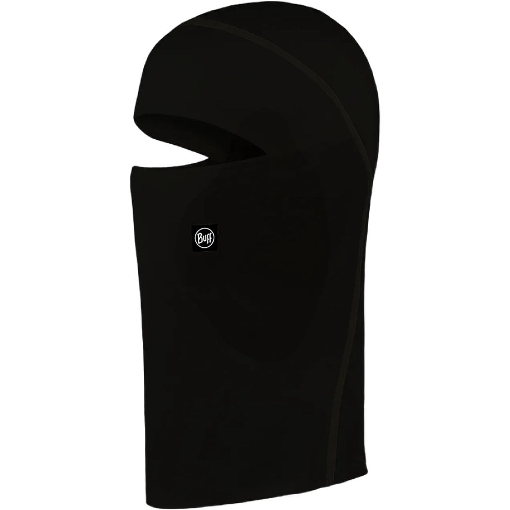 Buff Merino Midweight Hinged Balaclava Black
