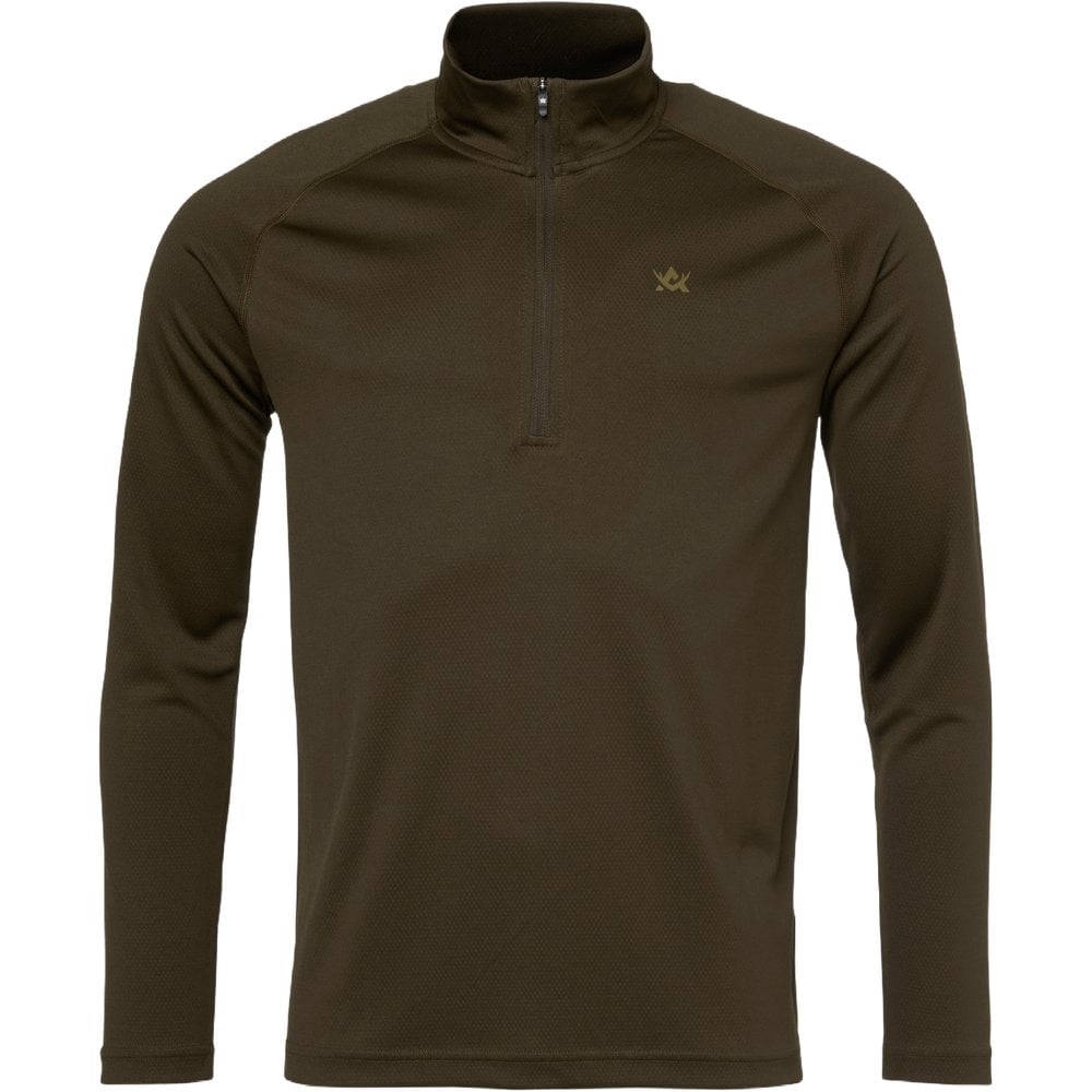 Alaska 1795 Cooldry Ms Half-Zip Top Solid Brown
