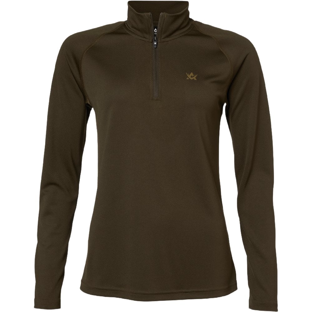 Alaska 1795 Cooldry Ws Half-Zip Top Solid Brown