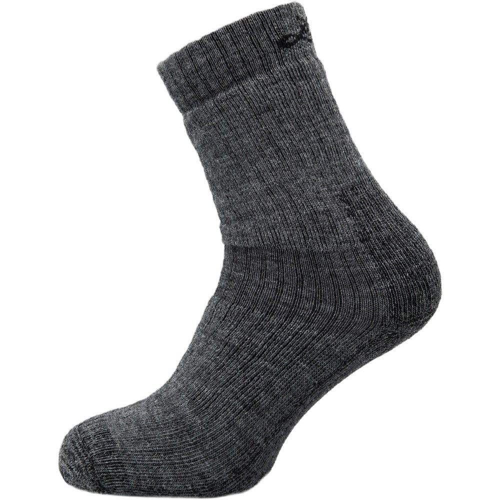 Lundhags Wool Terry Trekking Sock Mid Dark Grey Melange