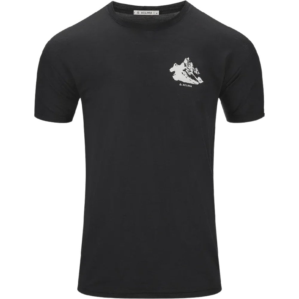 Aclima M's Lightwool 140 Classic Tee Mountain Jet Black