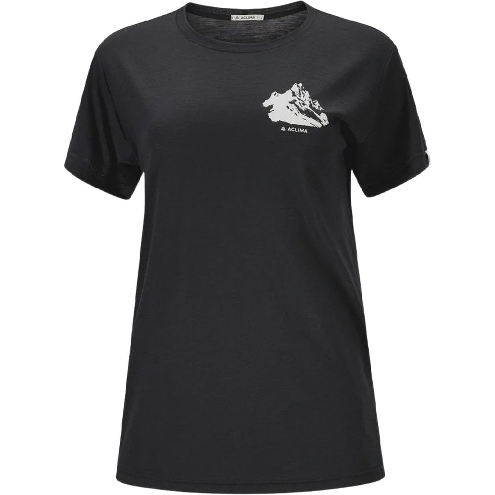 Aclima W's Lightwool 140 Classic Tee Mountain Jet Black