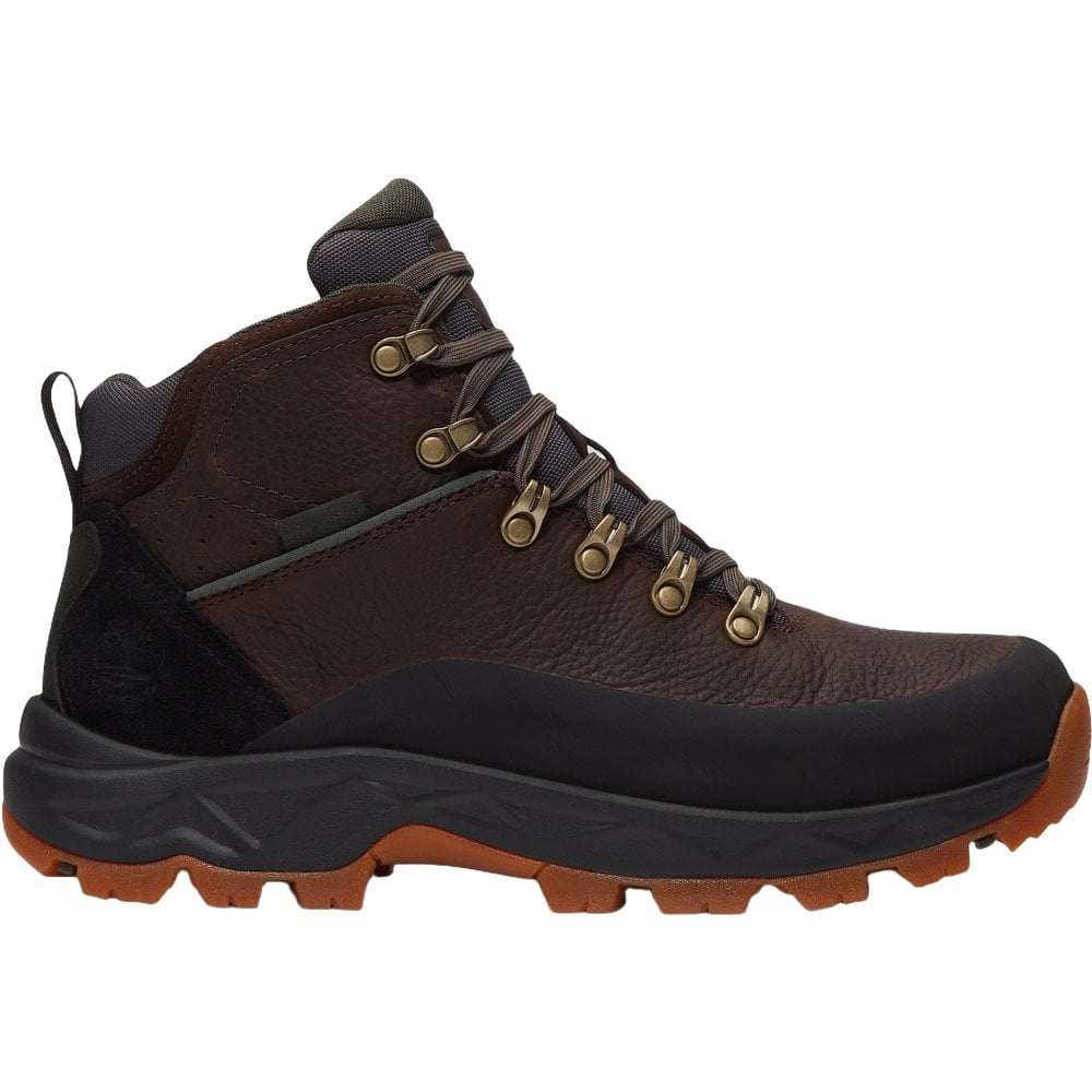 Timberland Mens Mt. Maddsen 2.0 Mid Lace Up Waterproof Hiking Boot Dark Brown Full Grain