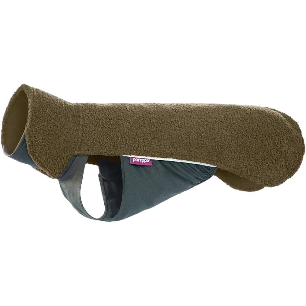 Teddy Fleece Coat PolarPomppa 52-56cm Olive